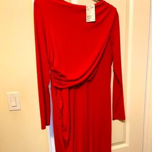 Red H&M Midi length Dress